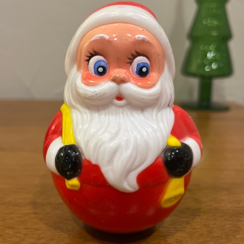 Santa Claus Roly Poly Toy - Red and White